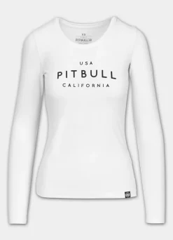 Women's longsleeve Slim Fit USA CAL - White