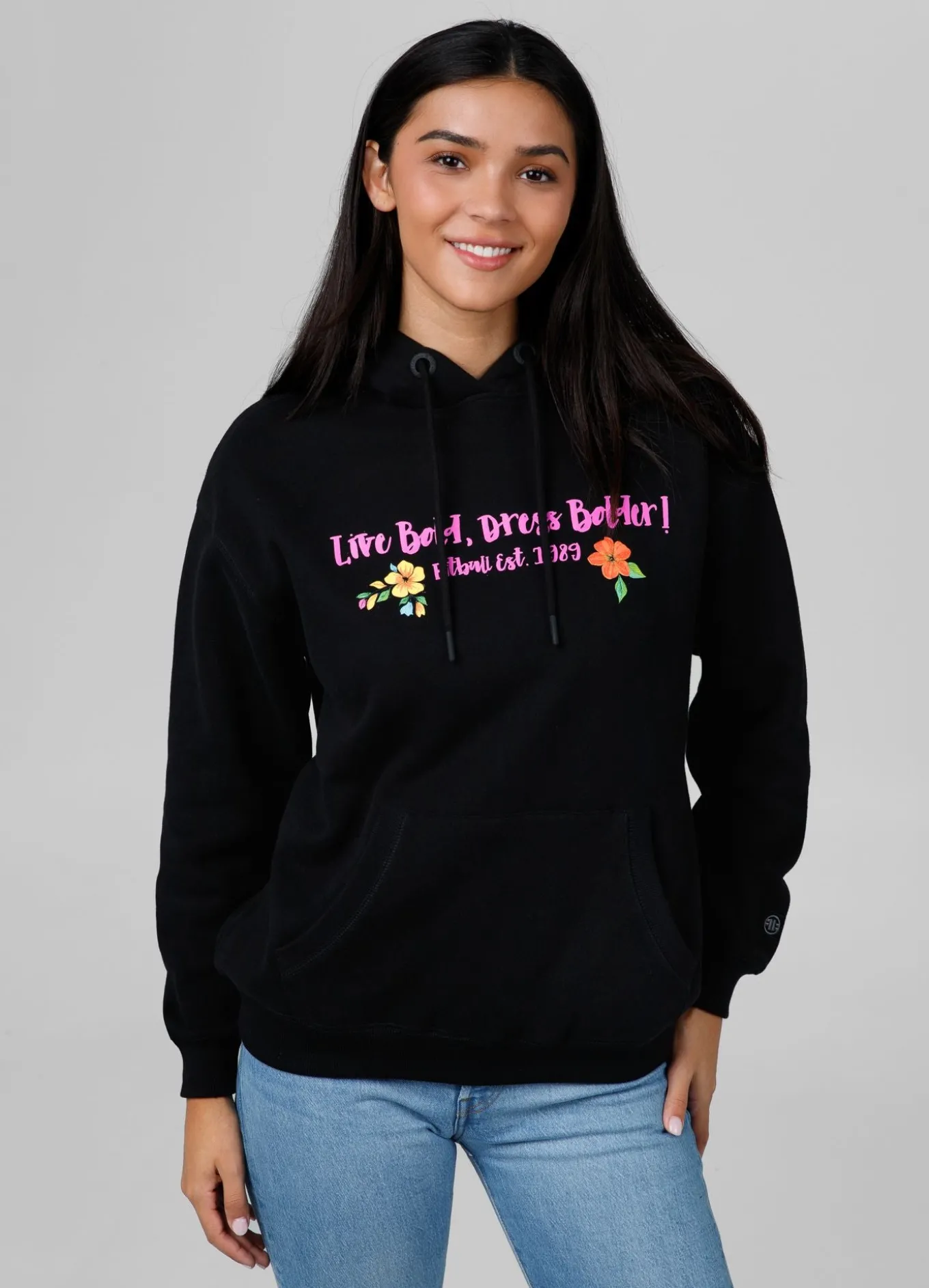 Women's Oversize Hoodie Happy-Pit - Black