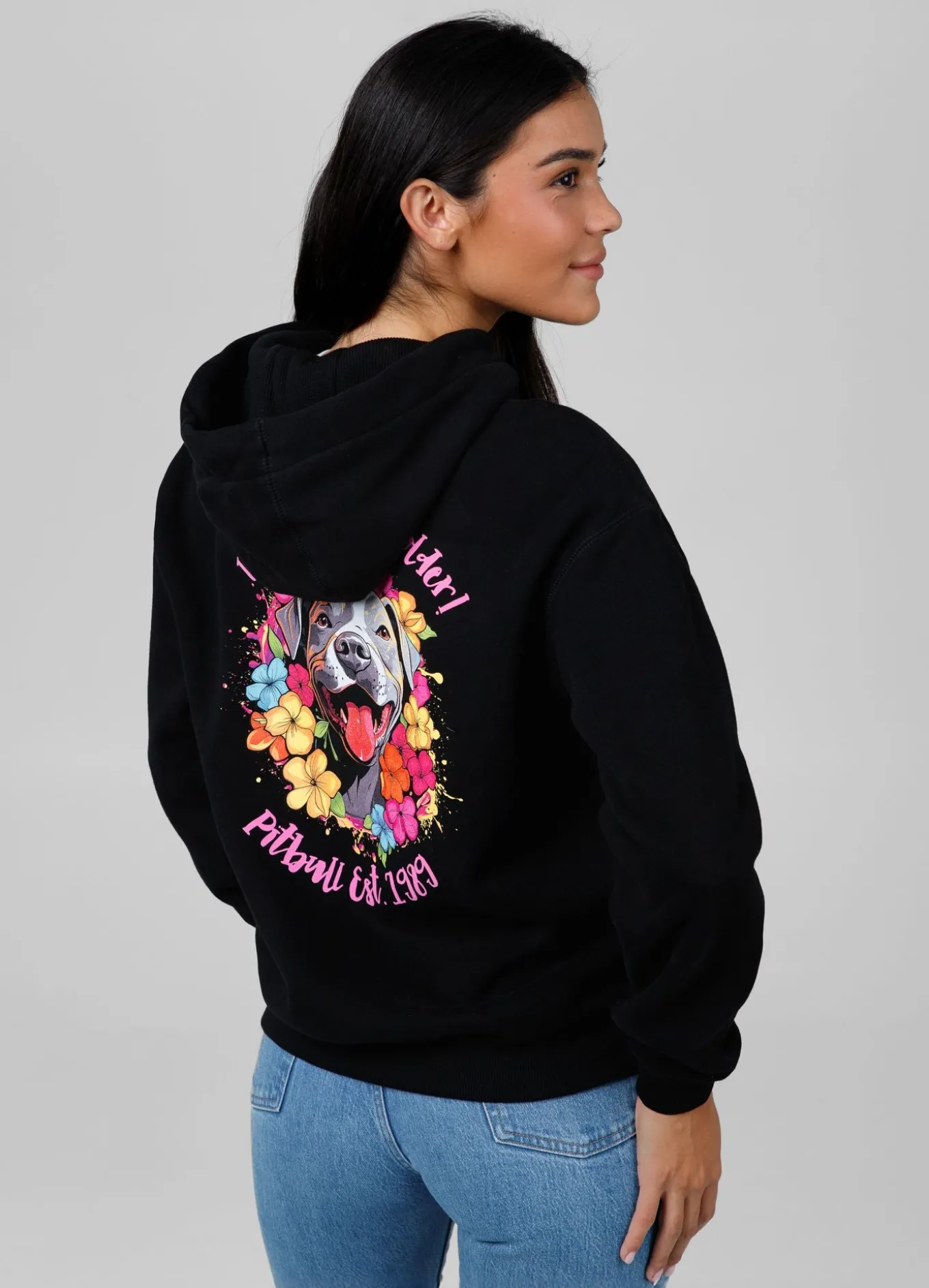 Women's Oversize Hoodie Happy-Pit - Black