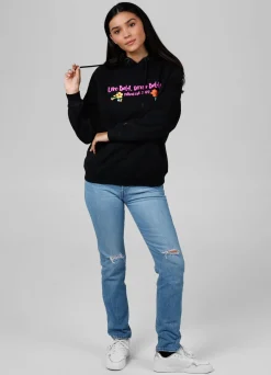 Women's Oversize Hoodie Happy-Pit - Black