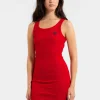 Women's Sports dress Rib LAYLA - Red