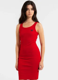 Women's Sports dress Rib LAYLA - Red
