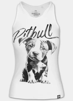 Women's Tank Top Slim Fit PUPPY - White