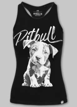 Women's Tank Top Slim Fit PUPPY - Black