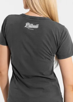 Women's T-Shirt Denim Washed ANGEL LOGO - Graphite
