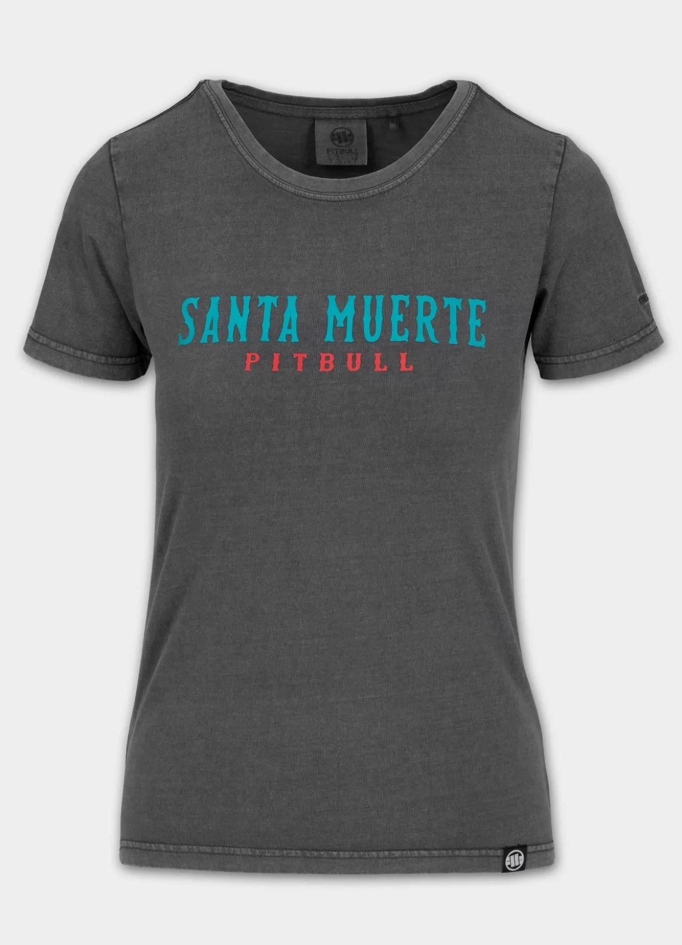 Women's T-Shirt Denim Washed SANTA MUERTE 25 - Graphite