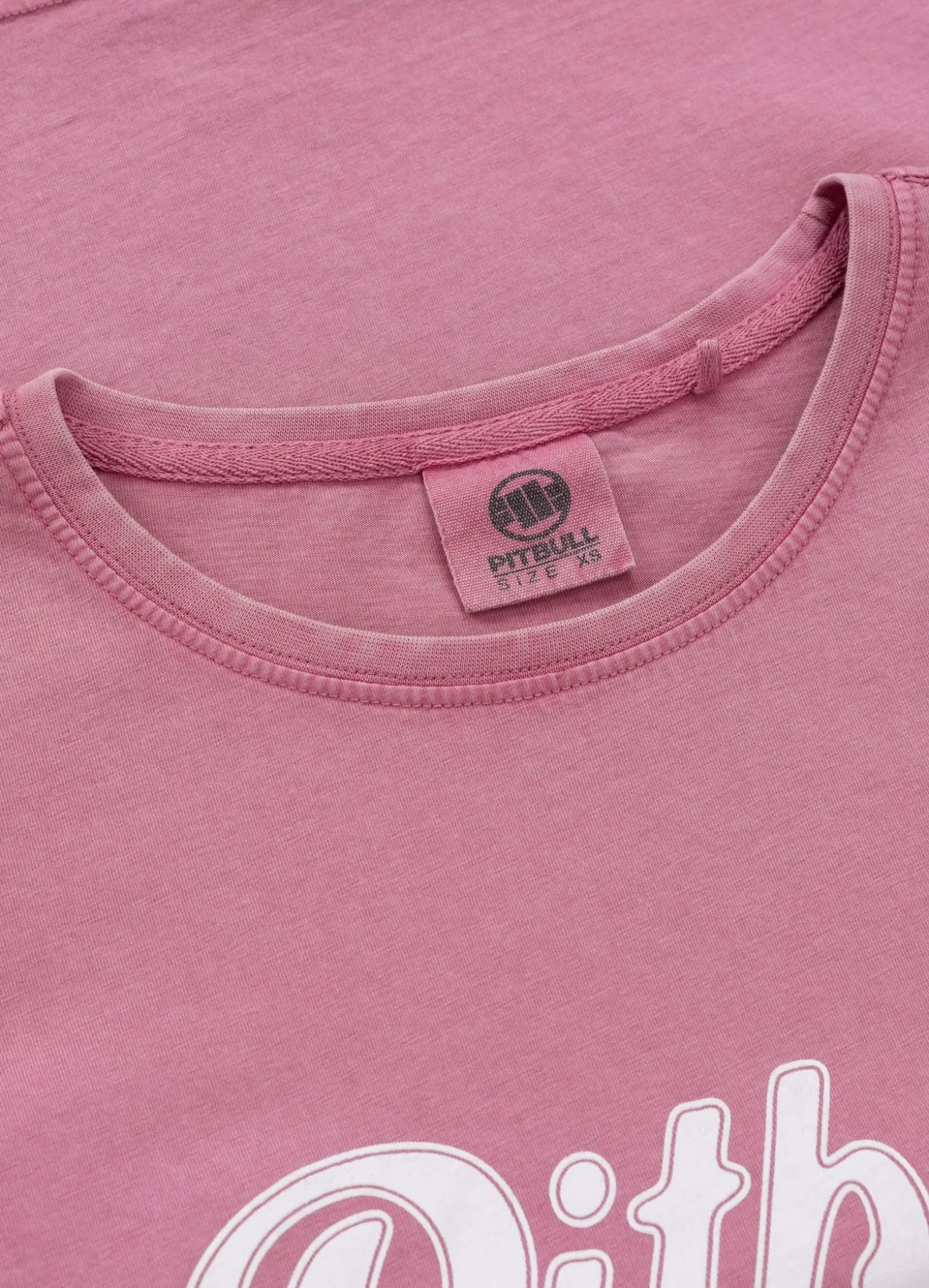 Women's T-Shirt Denim Washed ANGEL LOGO - Pink
