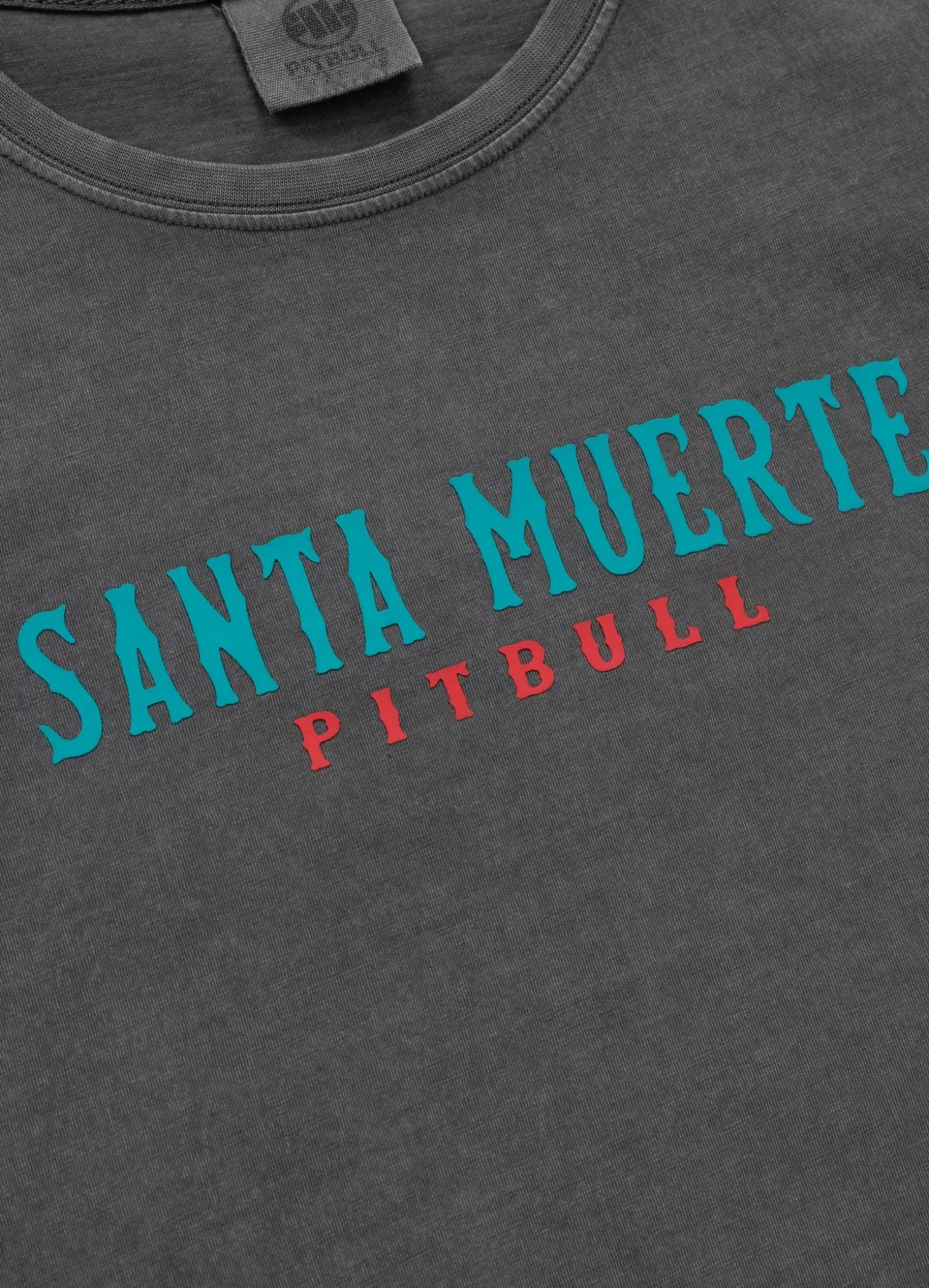Women's T-Shirt Denim Washed SANTA MUERTE 25 - Graphite