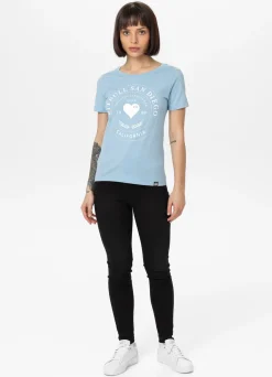 Women's T-Shirt HEARTIE - Light blue