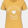 Women's T-Shirt HEARTIE - Pale yellow