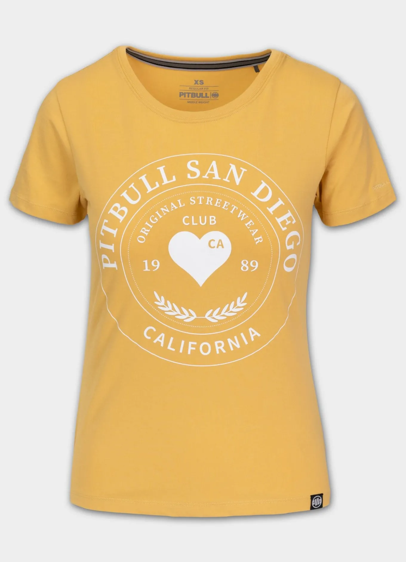 Women's T-Shirt HEARTIE - Pale yellow