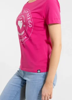 Women's T-Shirt HEARTIE - Rasberrry