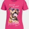 Women's T-Shirt SUNGLASSES DOG - Raspberry
