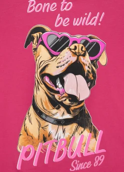 Women's T-Shirt SUNGLASSES DOG - Raspberry