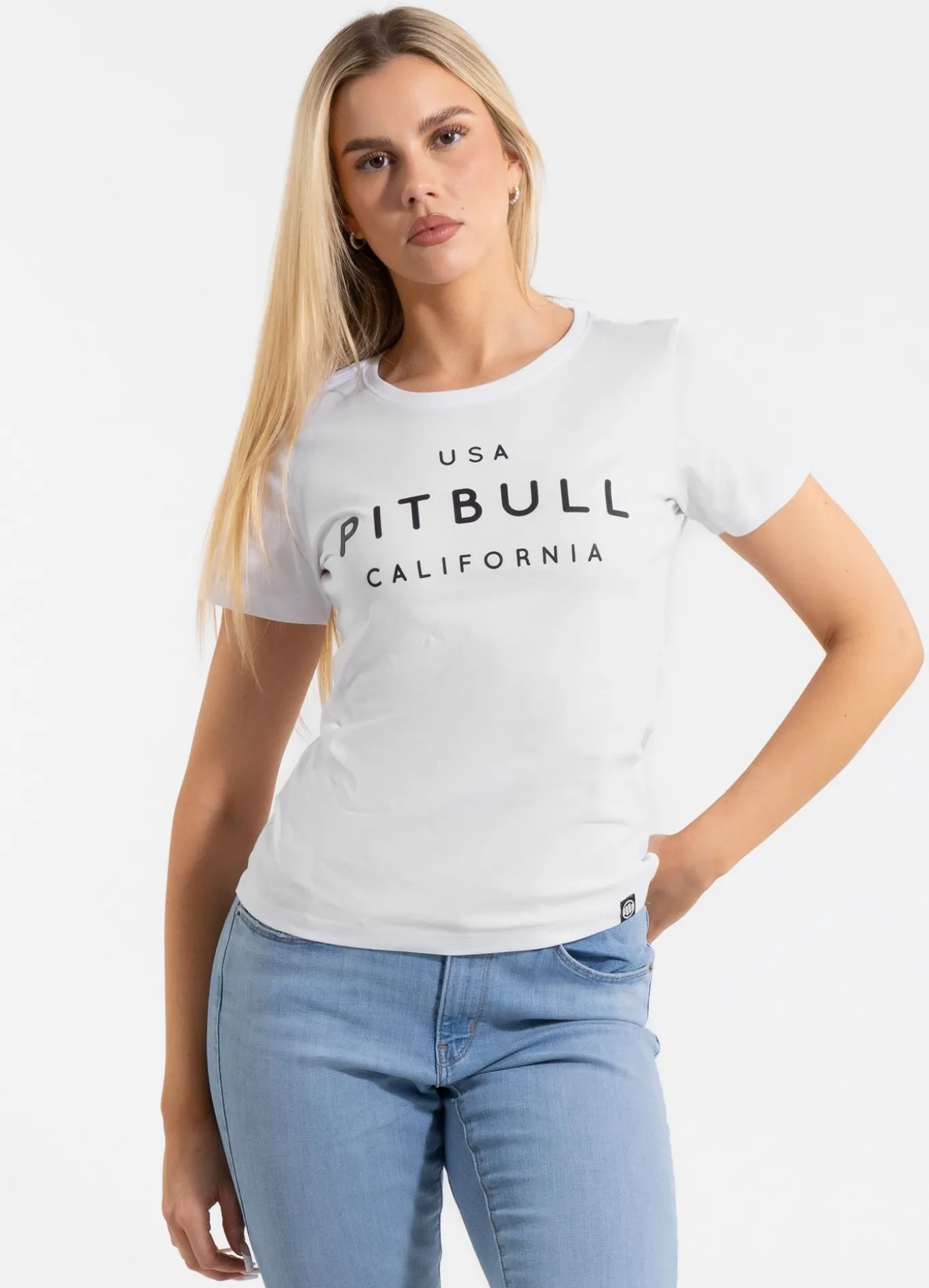 Women's T-Shirt USA CAL - White