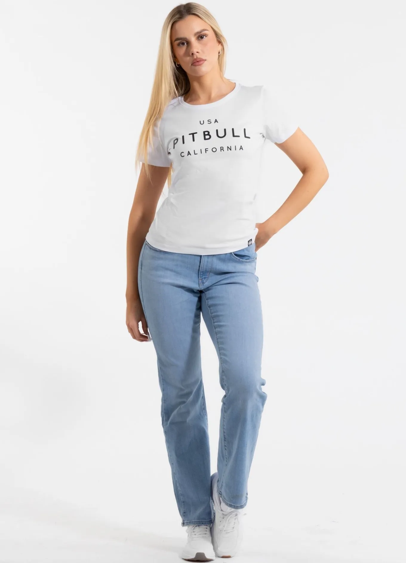 Women's T-Shirt USA CAL - White