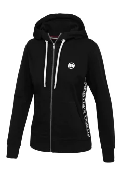 Women's zip-up hoodie French Terry La Deta - Black