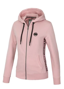 Women's zip-up hoodie French Terry La Deta - Pink