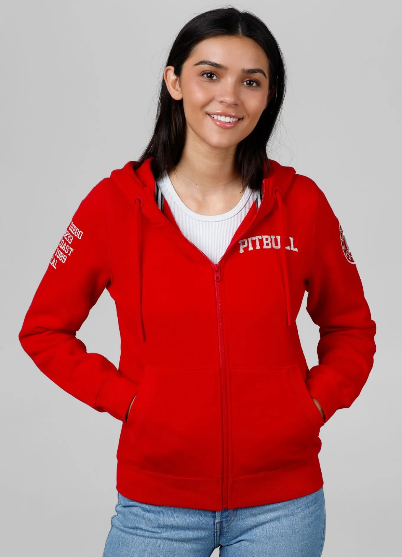 Women's zip-up hoodie French Tyrian