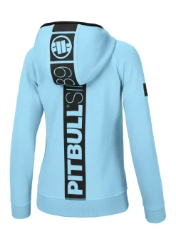Women's zip-up hoodie Fuchsia - Baby blue