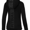 Women's zip-up hoodie Fuchsia - Black/Black