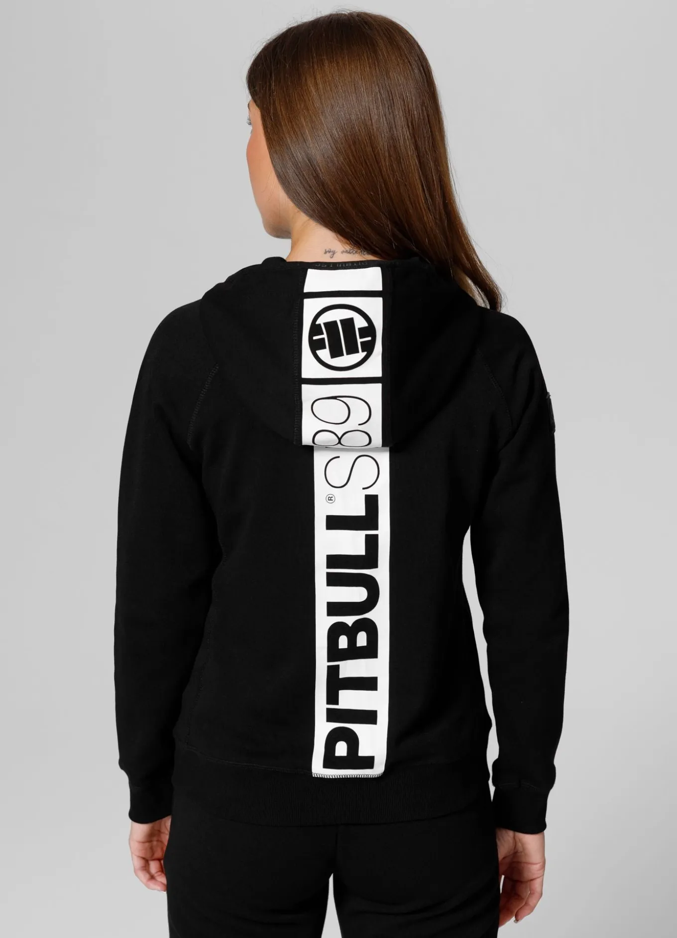 Women's zip-up hoodie Fuchsia - Black