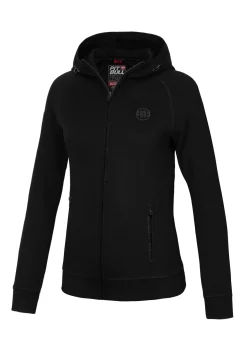 Women's zip-up hoodie Fuchsia - Black/Black