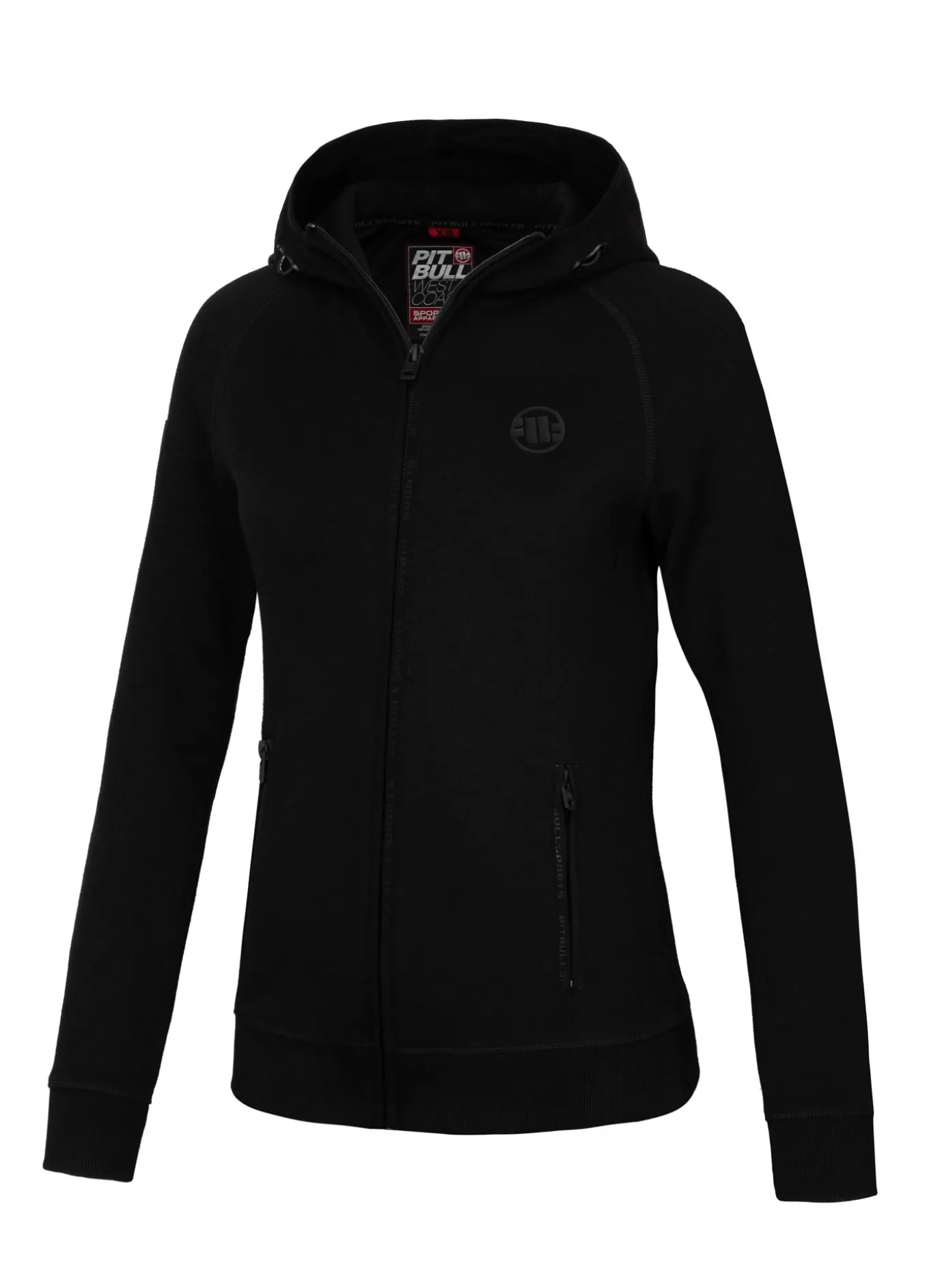 Women's zip-up hoodie Fuchsia - Black