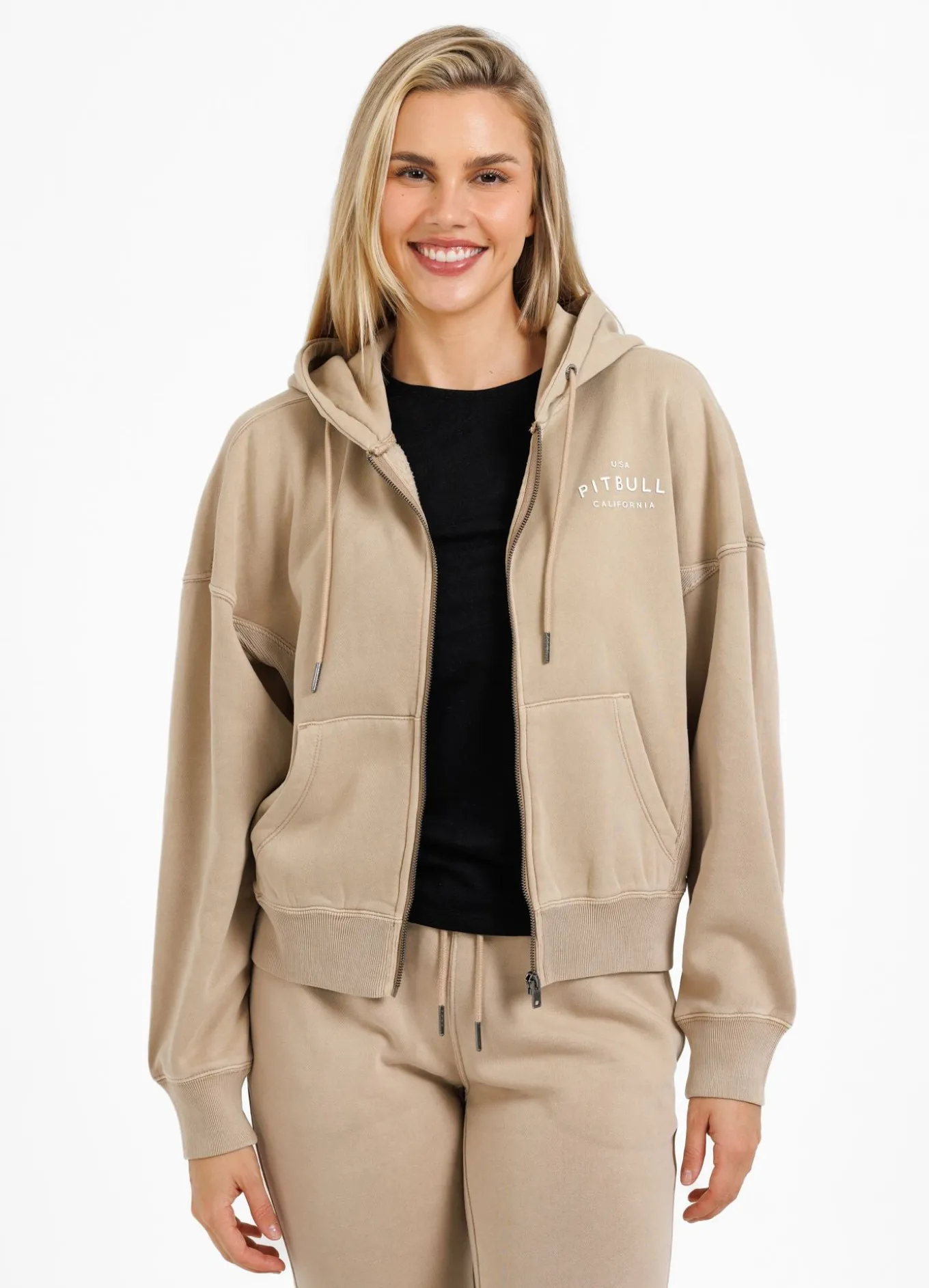 Women's zip-up hoodie Washed Manzanita