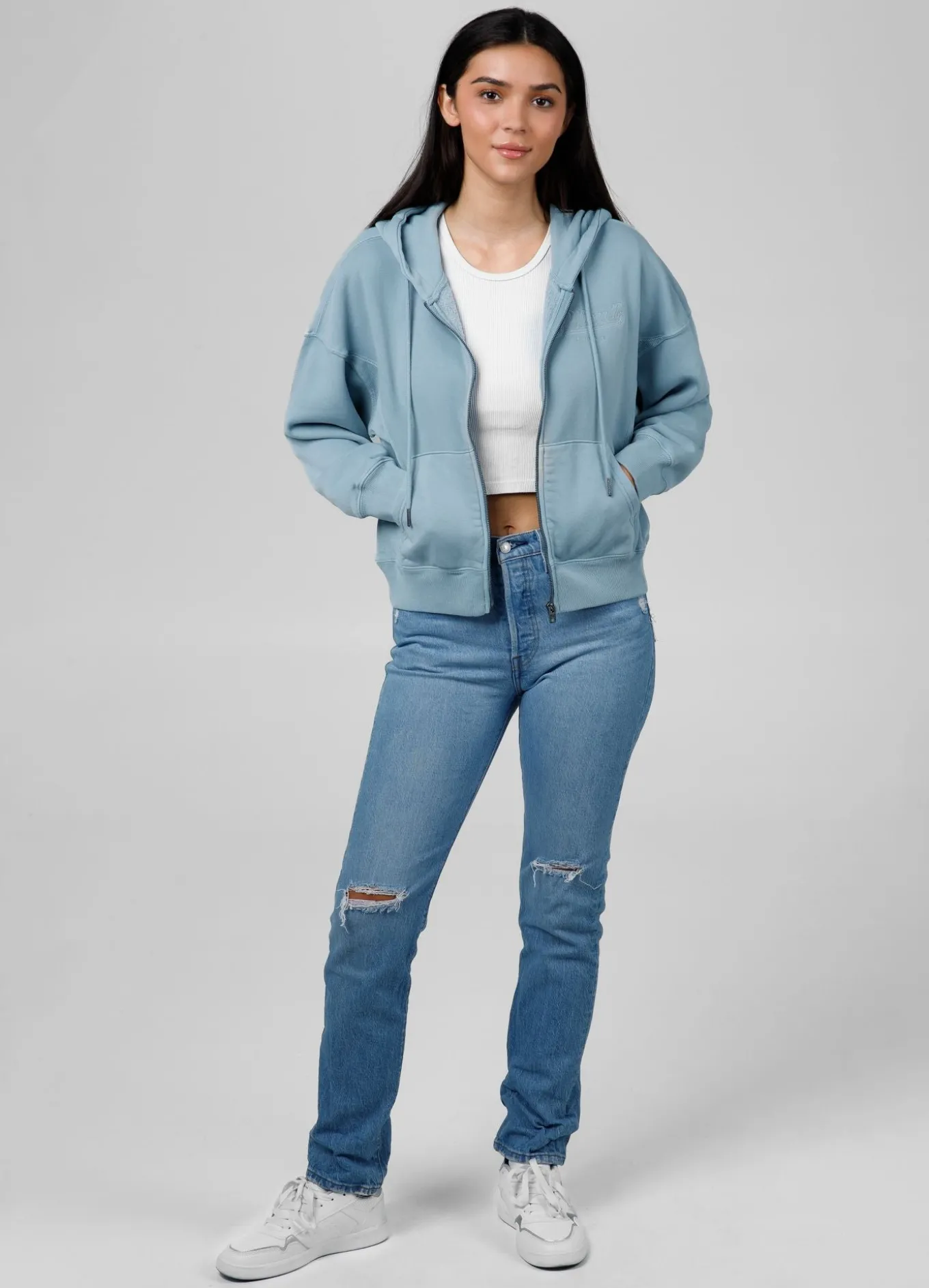 Women's zip-up hoodie Washed Manzanita II